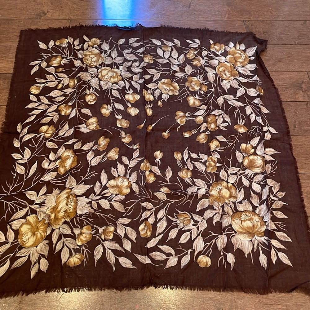 Shades of Brown flower scarf